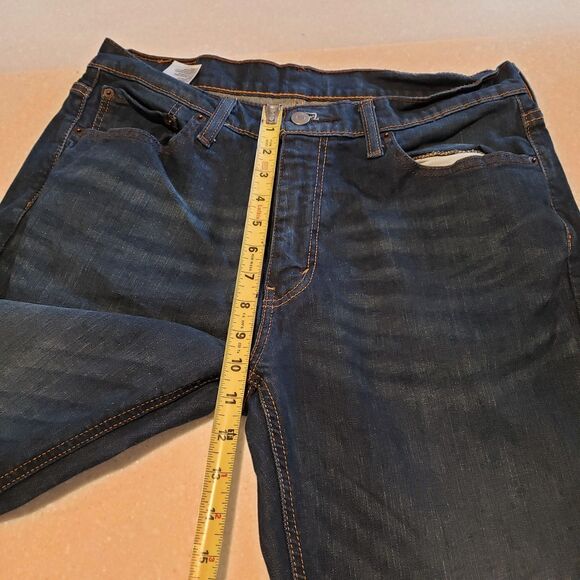 LEVI'S 541 Straight Leg Mid Rise Dark Wash Blue Denim Jeans Men's Size W 33 L 34 - Picture 10 of 11